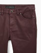 Rote Slim-Sculpt-up-Damenjeans aus beschichtetem Material-2