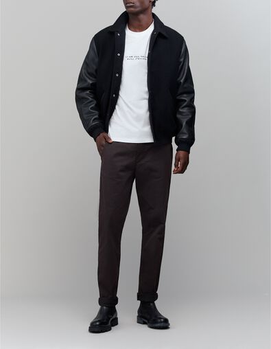 Heren bruine SLIM chino broek - IKKS