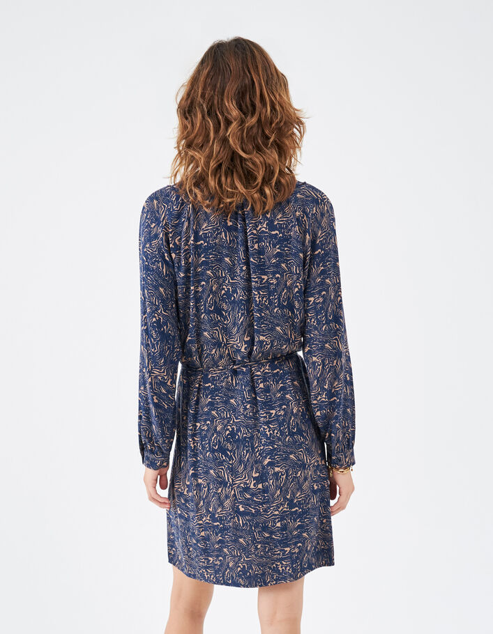 Kurzes Damenkleid aus EcoVero™-Viskose mit Print - IKKS