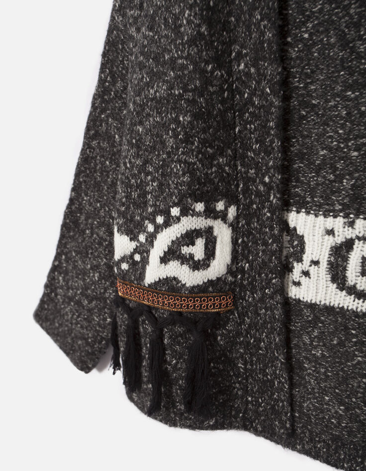 Girls' black cardigan-3