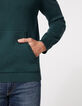 Men’s racing green knitted hooded sweater-4