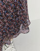 Falda larga amplia volantes floral mujer-10