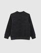 Navy Essential organic cotton fleece sweatshirt-2