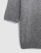 Robe pull gris tricot jacquard lurex fille-6