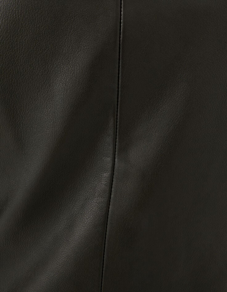 Chaqueta cuero wakame estilo motero capucha-8
