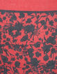 Women’s red floral rock print fine scarf-3