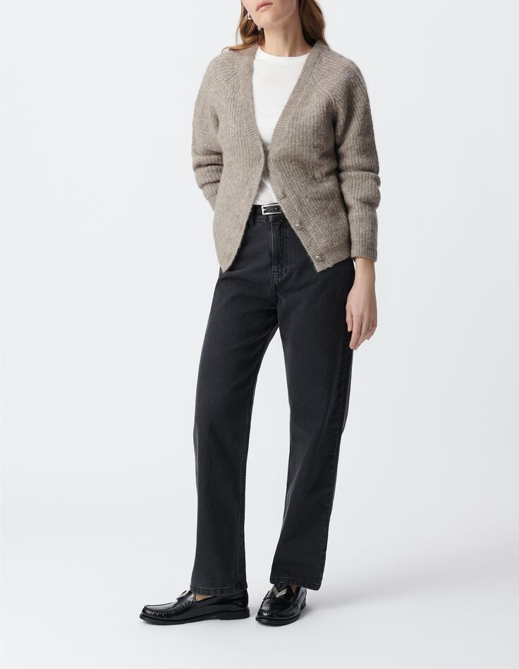 Gebreid sesam vest voor dames-2