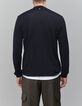 Men's navy mock-neck sweater-3