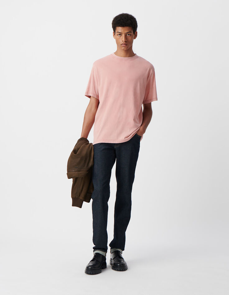 T-shirt sakura coton bio effet lavé Homme-1