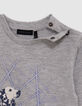 Camiseta gris algod&oacute;n perro visual y l&aacute;seres beb&eacute; ni&ntilde;o-4
