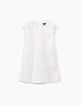 Girls’ optic white honeycomb dress-1