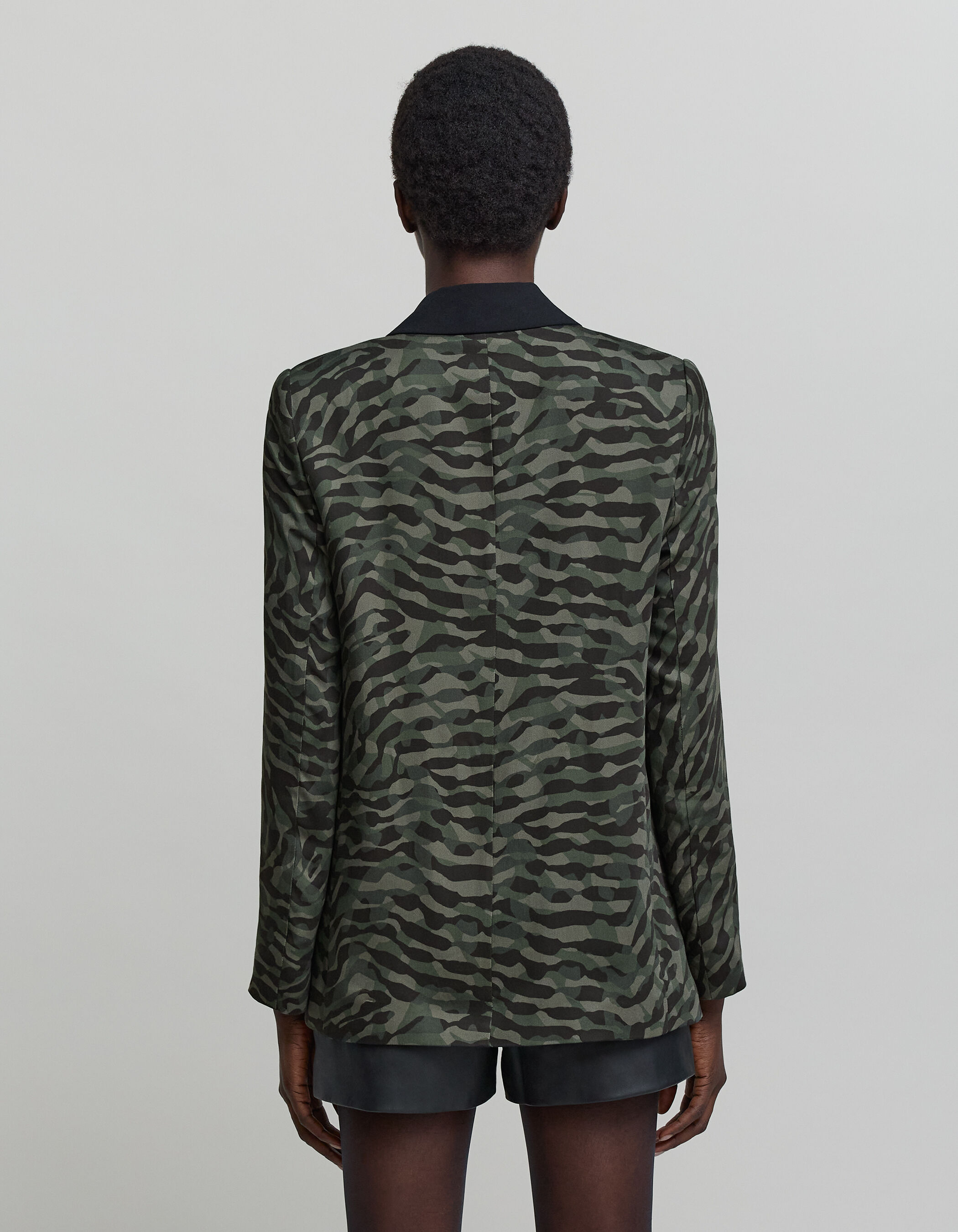 Veste de costume kaki fluide imprime camouflage Femme IKKS