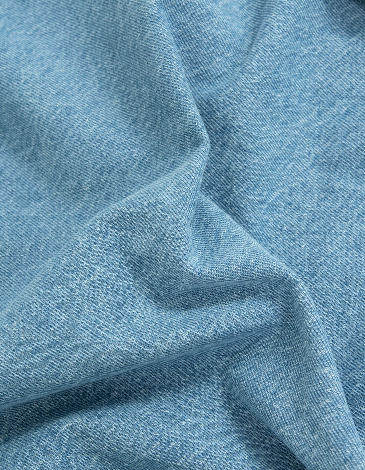 Veste en jean bleu waterless sans col Femme-6 Veste en jean bleu waterless sans col Femme-6