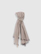 Women&rsquo;s scarf with black thin stripes-1