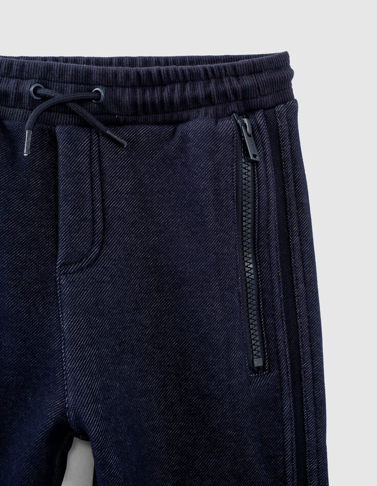 Jogging navy avec 2 longs zips côtés garçon -3