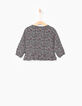 Blouse noire à imprimé cœurs bébé fille-2