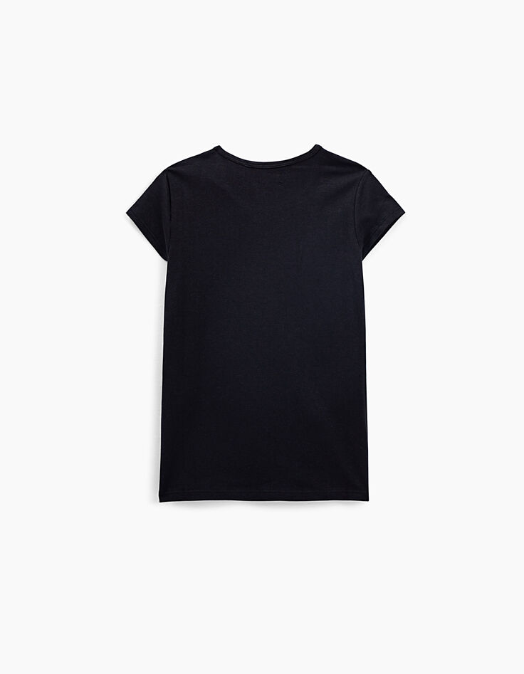 Mädchen-T-Shirt mit Totenkopf mit gesticktem Finish-4