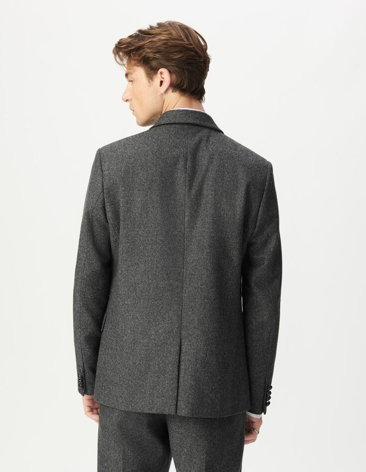 Grijze blazer tweedstijl Heren-2