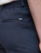Anzughose 7/8 navy mit Fischgr&auml;tmuster f&uuml;r Damen-5