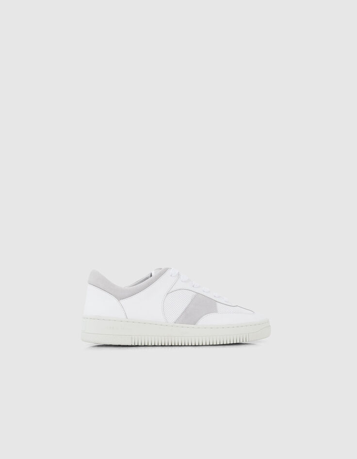 Men&rsquo;s off-white leather trainers-1
