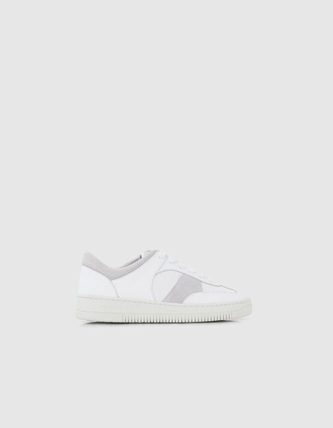 Men’s off-white leather trainers