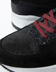 Baskets en cuir noir su&eacute;d&eacute; d&eacute;tails paillettes femme-7