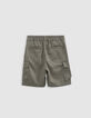 Khaki Jungen-JOGGER-Bermudas aus Lyocell-Mix-6