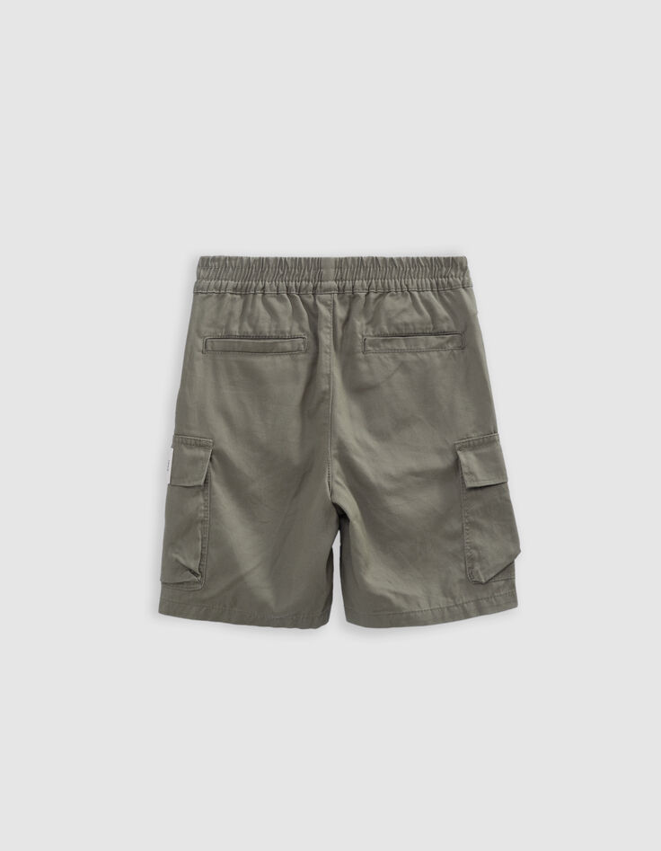 Khaki Jungen-JOGGER-Bermudas aus Lyocell-Mix-6