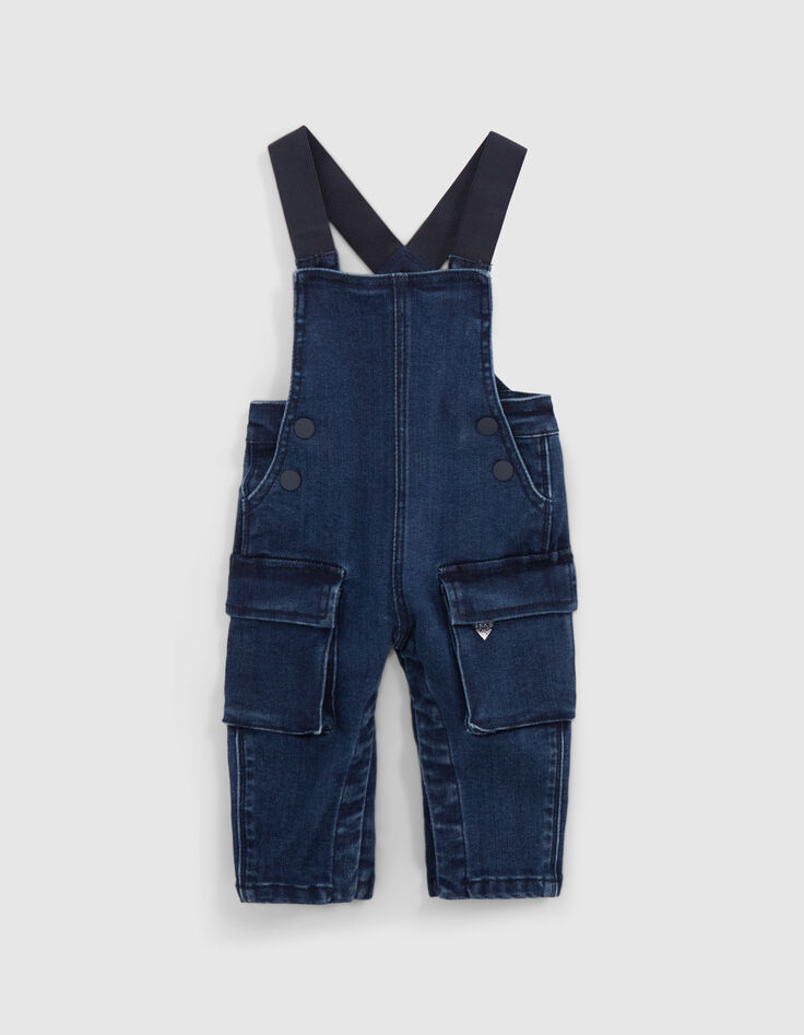 Ensemble 2-en-1 T-shirt et salopette jean bébé garçon-7