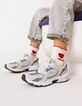 Ecru,rosa, rote und marinefarbene Mädchensocken-2
