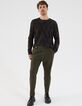 Pull gris anthracite tricot effet camouflage Homme -6