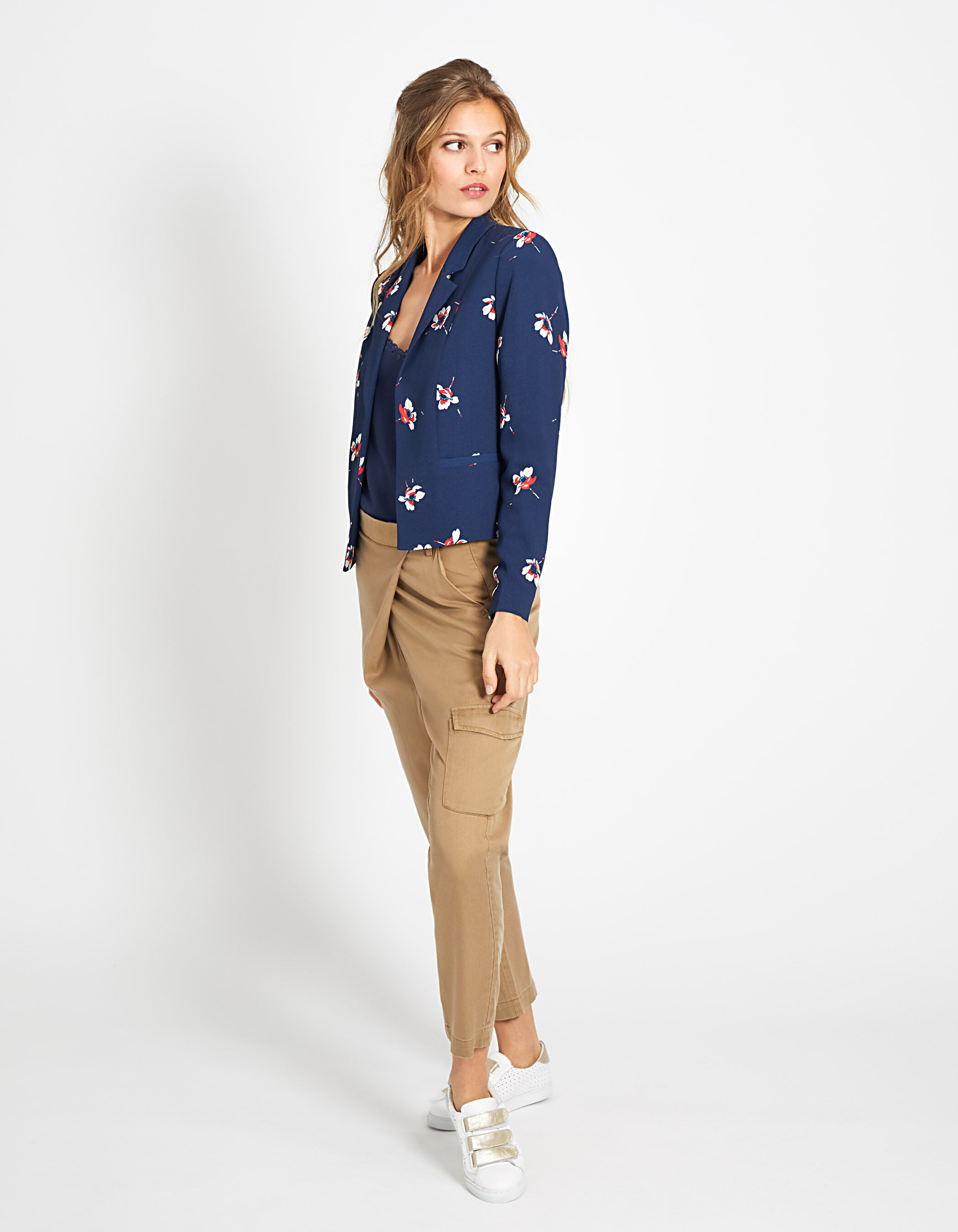 Floral print suit jacket clearance