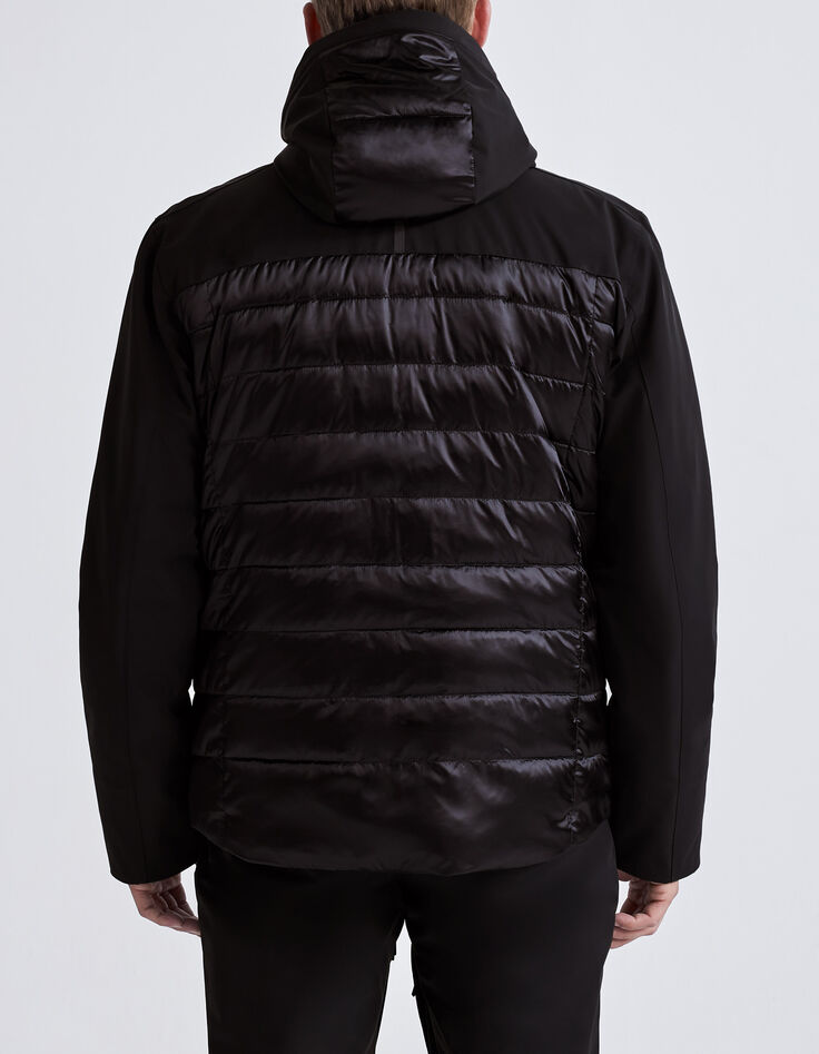 Men’s black mixed-fabric IKKS x DUVILLARD padded jacket-3 Men’s black mixed-fabric IKKS x DUVILLARD padded jacket-3