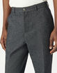 Marineblaue Regular-Herrenjeans Faux-Uni-Stoff-3