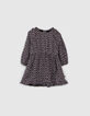 Robe noire imprimé rock Ecovero® bébé fille-1