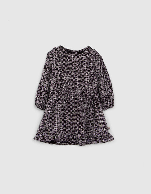 Robe noire imprimé rock Ecovero® bébé fille - IKKS