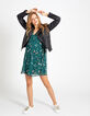 Grünes Print-Kleid mit Fleckenmuster I.Code-6