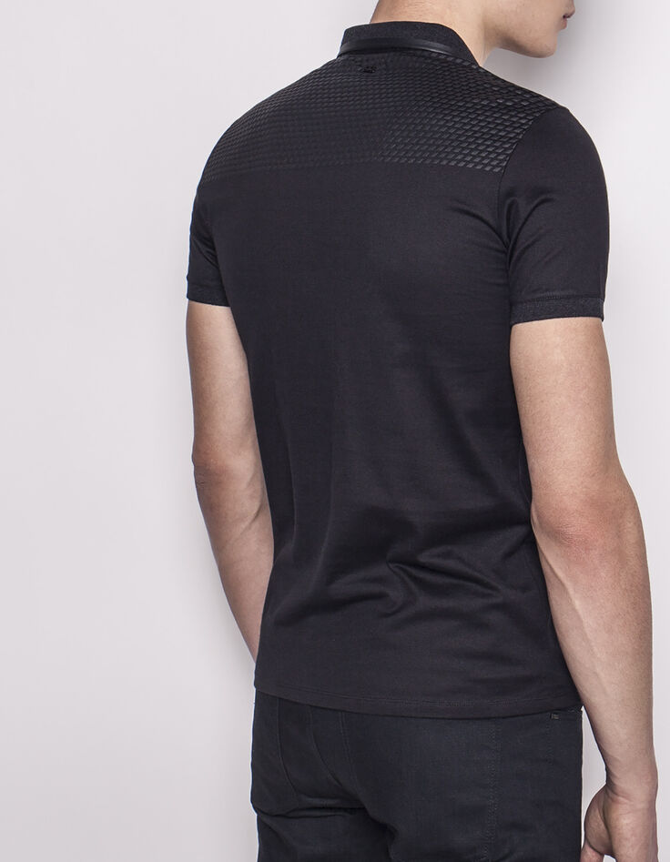 Zwart heren poloshirt-3