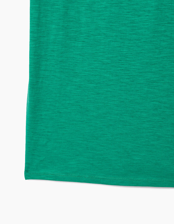Smaragdgroen T-shirt L'Essentiel met V-hals Heren - IKKS