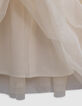 Robe-tutu écrue bi-matière brodée fille-6