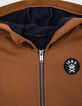 Boys’ cognac fleece-lined cardigan-4