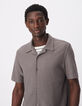 Chemise easy grise maille manches courtes Homme-4