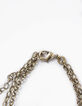 Women’s antique gold skeleton medallion stranded necklace-3
