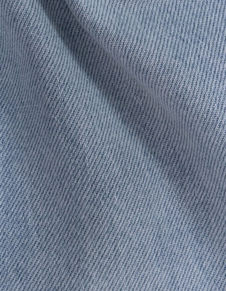 Wijde blauwe jeans met afneembare riem met print meisjes-8