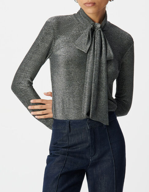 Camiseta silver punto l&uacute;rex cuello chalina mujer - IKKS