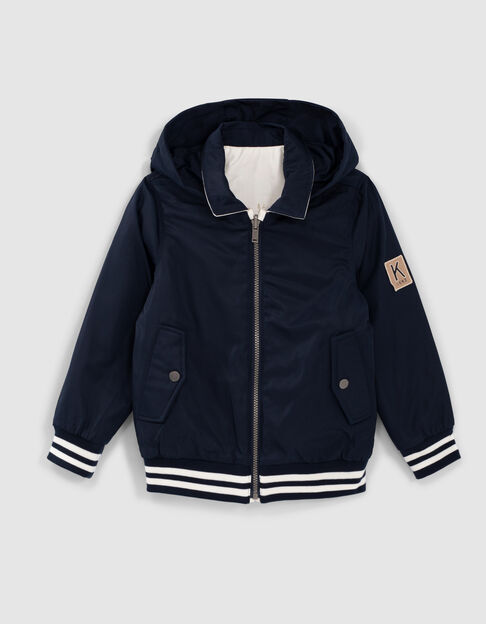 Boys’ navy and ecru reversible jacket - IKKS