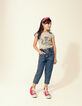 Graues Mädchen-T-Shirt Wonder Woman mit Comicmotiv-2