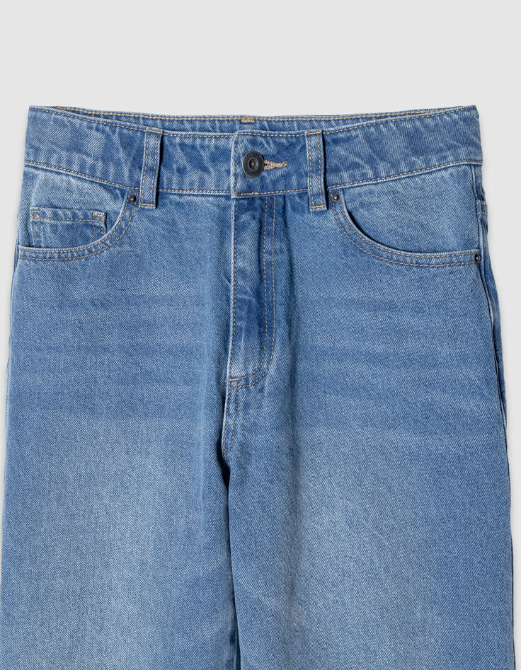 Blaue Gaucho-Mädchenjeans-4 Blaue Gaucho-Mädchenjeans-4