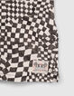 Camisa beige Ecovero&trade; damero negro-4