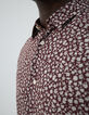 Chemise SLIM dark purple imprimé fleurs Homme-3